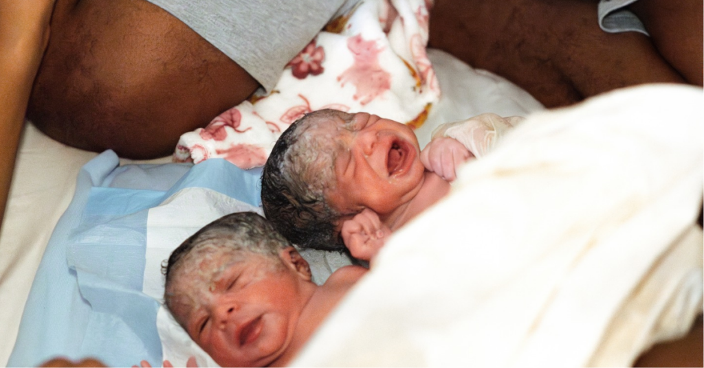 twin babies born after a successful prenatal care journey